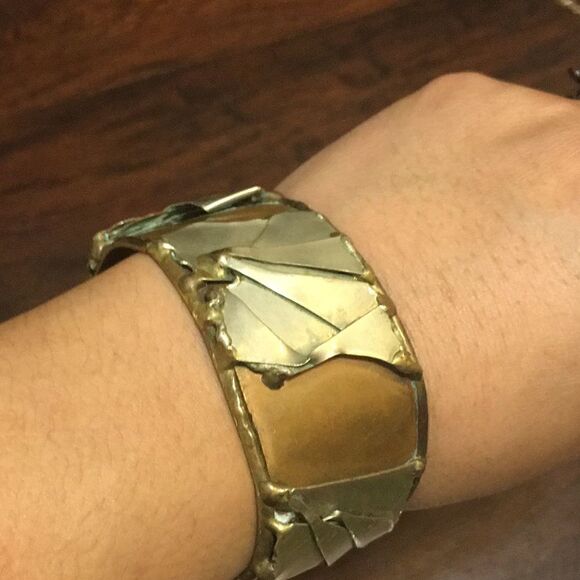 Jewelry - Artisanal Abstract work Metal Cuff